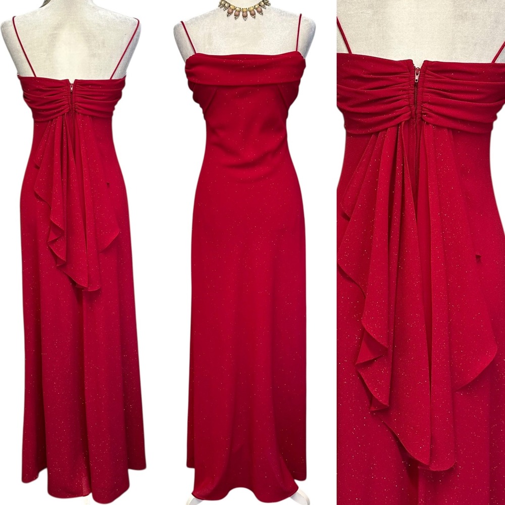 Vtg Whimsigoth Dress Maxi Sz 4 Formal Gown 90s Y2K Prom HOCO Fairy Ethereal Coqu